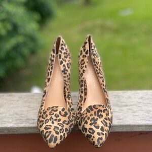 LC Lauren Conrad Leopard Print Heels with Soft Suede Finish